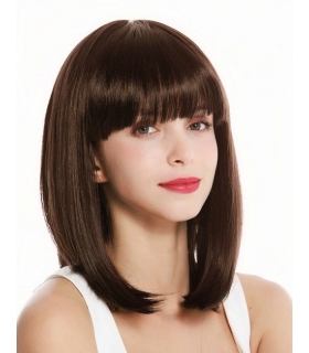 کلاه گیس (پوستیژ) زنانه مصری سایز متوسط لخت جلو چتری دار  DNE HAIR 813A Wigs Short Bob
