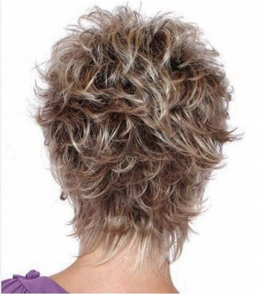 کلاه گیس زنانه حالت دار کوتاه XIUDAI-XIUDAI Wigs Short Hair P055 for Women