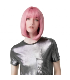 کلاه گیس مصنوعی زنانه رییکو مدل مصری سایز متوسط رنگ صورتی REECHO Wig for Women Princess Pink