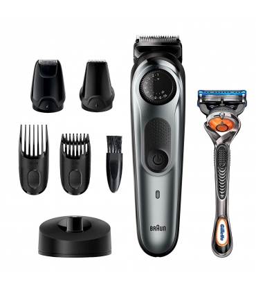 ماشین اصلاح سر و صورت بروان تریمر بدون سیم/ شارژی همراه خود تراش ژیلت Braun BT7240