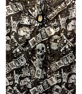 پیش بند آرایشگری مشتری طرح اسکلت راک موزیک hairdressing apron