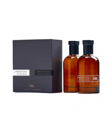 ست عطر مردانه زارا تباکو اینتنس دارک اکسکلوزو و ریچ وارم ادکتت zara tobacco intense dark exclusive edt  + rich warm addictive