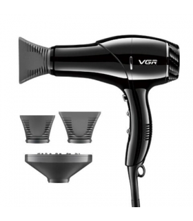سشوار حرفه ای وی جی آر همراه با  3 سری متمرکز کننده و دیسپانسر VGR V-409 Professional Hair Dryer