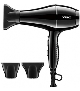 سشوار حرفه ای وی جی آر همراه با 3 سری متمرکز کننده VGR V-414 Professional Hair Dryer