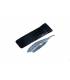 دسته تیغ اصلاح کرتزر فاینی استیل طرح برگ همراه با کیف چرم KRETZER finny Stainless Steel Barber Razor