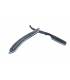 دسته تیغ اصلاح کرتزر فاینی استیل طرح برگ همراه با کیف چرم KRETZER finny Stainless Steel Barber Razor