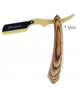دسته تیغ اصلاح جگوار دسته چوبی مثلثی Jaguar shaving razor handle