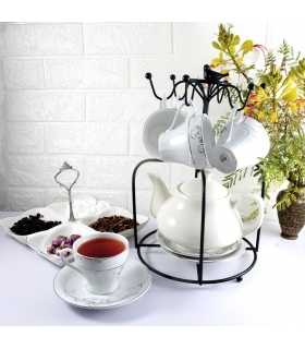 استند نگهدارنده فنجان/لیوان و ماگ همراه جای نعلبکی و قوری ارشاکو هوم Ershaco home MF05 Cup stand