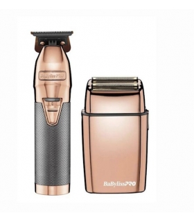 ست ماشین اصلاح خط زن و شیور فویلی بابیلیس پرو رز گلد BaByliss PRO RoseFX Collection Limited Edition Set Rose Gold (FXHOLPK2RG)