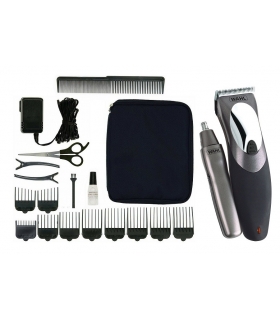 ست ماشین اصلاح سر و صورت وال باسیم/بی سیم همراه موزن Wahl 9639-617y Clip N Rinse clippers with Nose Hair Trimmer