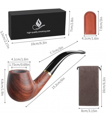ست پیپ جویولدلف رزوود دست ساز همراه لوازم جانبی  Joyoldelf Tobacco Pipe, Rosewood Smoking Pipe ,Hand Made