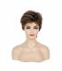 کلاه گیس زنانه اسویکینگ کوتاه مجلسی قهوه ای Swiking Pixie Cut Short Brown Curly Layered Wigs for Women