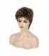 کلاه گیس زنانه اسویکینگ کوتاه مجلسی قهوه ای Swiking Pixie Cut Short Brown Curly Layered Wigs for Women