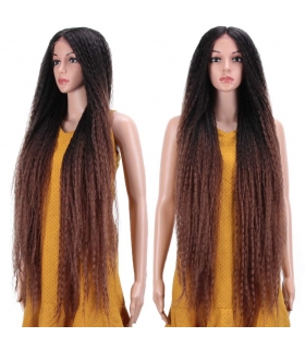 کلاه گیس زنانه فشن آیدل فر آفریقایی آمبره بلند FASHION IDOL Lace Front Dreadlock Wig For Women