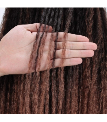 کلاه گیس زنانه فشن آیدل فر آفریقایی آمبره بلند FASHION IDOL Lace Front Dreadlock Wig For Women