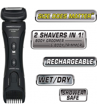 ماشین اصلاح بدن آقایان پلاتینیوم پرو بای منگروم ضد حساسیت MANGROOMER Lithium Max Plus Body Groomer