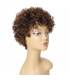کلاه گیس زنانه  اچ یو ای موی طبیعی کوتاه فرفری شکلاتی HUA Chocolate Brown Mix Medium Auburn Short Curly Wigs
