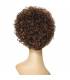 کلاه گیس زنانه  اچ یو ای موی طبیعی کوتاه فرفری شکلاتی HUA Chocolate Brown Mix Medium Auburn Short Curly Wigs