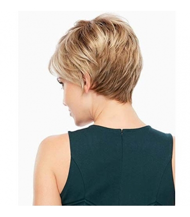 کلاه گیس زنانه بی اس دی بلوند قهوه ای جلو چتری کوتاه BeiSD Mix Brown Blonde Wig Synthetic