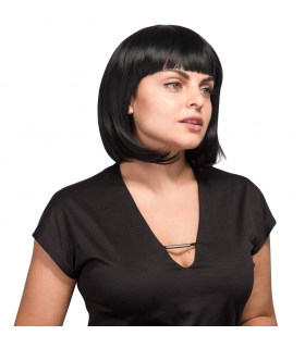 کلاه گیس زنانه آپتک مصری چتری کوتاه مشکی AGPTEK 13 Inches Short Bob Hair Wigs Black
