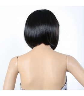 کلاه گیس زنانه آپتک مصری چتری کوتاه مشکی AGPTEK 13 Inches Short Bob Hair Wigs Black