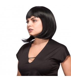 کلاه گیس زنانه آپتک مصری چتری کوتاه مشکی AGPTEK 13 Inches Short Bob Hair Wigs Black