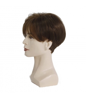 کلاه گیس مردانه اوکیا قهوه ای کوتاه Mens Brown Wig Short Straight Synthetic Coaplay Costume Full Wigs for Men (6 Inch)