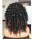کلاه گیس زنانه فرفری متوسط آمبر بلوند CICI Short Curly Wigs for Women Brown Blonde Mixed Short Afro Curly Wig