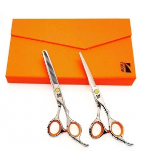 ست دو عددی قیچی آرایشگری کرتزر فینی کات و کوتاهی/پیتاژ 6 اینچ 25 درصد Kretzer Hair Finny FOS-60