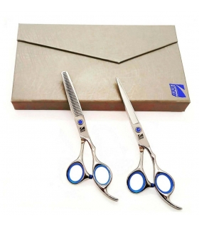 ست دو عددی قیچی آرایشگری کرتزر فینی کات و کوتاهی/پیتاژ 6 اینچ 25 درصد Kretzer Hair Finny FBS-60