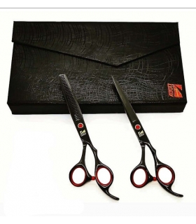 ست دو عددی قیچی آرایشگری کرتزر فینی کات و کوتاهی/پیتاژ 6 اینچ 25 درصد Kretzer Hair Finny Fbrs-60