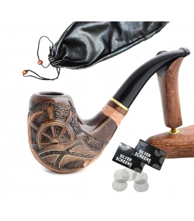 پیپ دست ساز یوکرینین سوونییر دزدان دریایی Ukrainian souvenir Hand Carved Tobacco Smoking Pipe Pirate