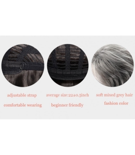 کلاه گیس زنانه رنر شو جو گندمی کوتاه حالت دار RENERSHOW Short Grey Pixie Cut Wigs for Women