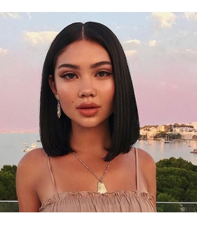 رزرو کلاه گیس زنانه مشکی لخت متوسط 1900