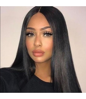 کلاه گیس زنانه آمیزی Ameesi Synthetic Straight Black Wig