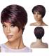 کلاه گیس زنانه بی اس دی مشکی شرابی جلو چتری کوتاه BraiSED Short Pixie Cut Hair Short Burgundy Hairstyles Wigs