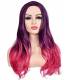 کلاه گیس تاپ کاسپلی زنانه مدل بلند و حالت دار دورنگ Topcosplay Women's Wig Long Wavy Hair