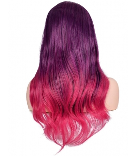 کلاه گیس تاپ کاسپلی زنانه مدل بلند و حالت دار دورنگ Topcosplay Women's Wig Long Wavy Hair