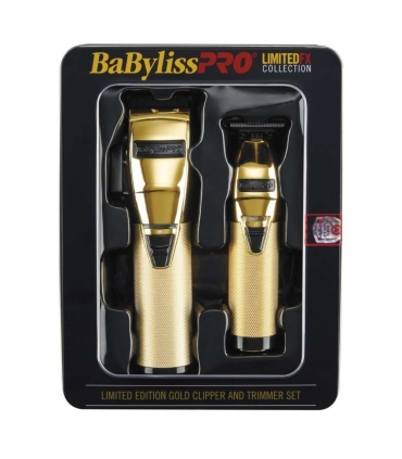 ست دو عددی ماشین اصلاح بابیلیس طلایی BaByliss PRO Gold & Black FX Collection Trimmer & Clipper Set (FXHOLPK2GB)