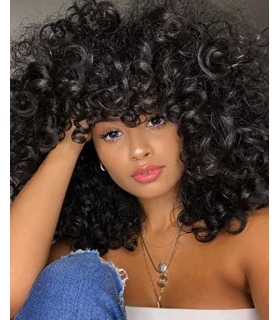 کلاه گیس فر درشت مشکی