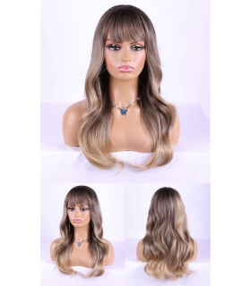 کلاه گیس چتری بلوند تیره