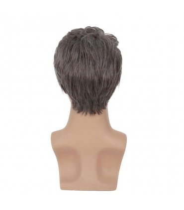 کلاه گیس مردانه کوتاه میکس قهوه ای خاکستری