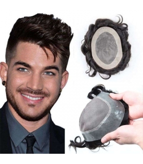 پوستیژ (کلاه گیس) مردانه موی صد در صد طبیعی انسان مشکی متوسط Men's WBM 110 professional wig natural human hair medium black