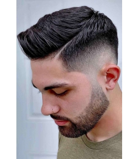 پوستیژ (کلاه گیس) مردانه موی صد در صد طبیعی انسان مشکی متوسط Toupee WBM 2419 virgin human hair replacement system for men