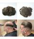 پوستیژ (کلاه گیس) مردانه موی صد در صد طبیعی انسان مشکی پر کلاغی متوسط Toupee WBM 2519 virgin human hair replacement for men