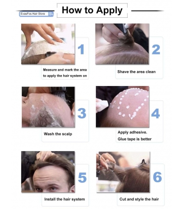 پوستیژ (کلاه گیس) مردانه موی صد در صد طبیعی انسان مشکی پر کلاغی متوسط Toupee WBM 2519 virgin human hair replacement for men