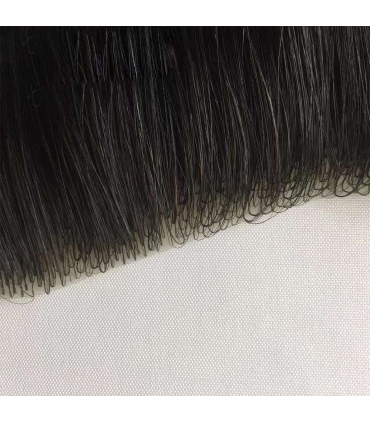 پوستیژ (کلاه گیس) مردانه موی صد در صد طبیعی انسان مشکی پر کلاغی متوسط Toupee WBM 2519 virgin human hair replacement for men