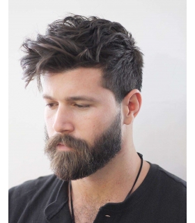 پوستیژ (کلاه گیس) مردانه موی صد در صد طبیعی انسان مشکی متوسط Toupee WBM 1925 virgin human hair replacement for men