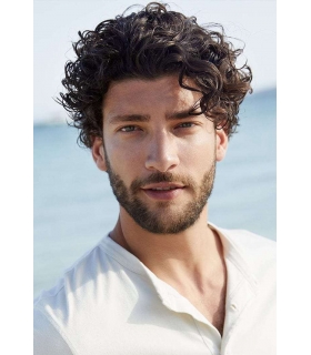 پوستیژ (کلاه گیس) مردانه موی صد در صد طبیعی انسان مشکی متوسط Toupee WBM 2117 virgin human hair replacement system for men