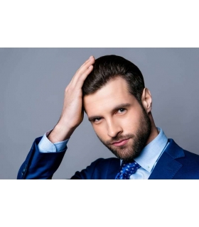 پوستیژ (کلاه گیس) مردانه موی صد در صد طبیعی انسان مشکی متوسط Men's WBM 1721 professional wig natural human hair medium black